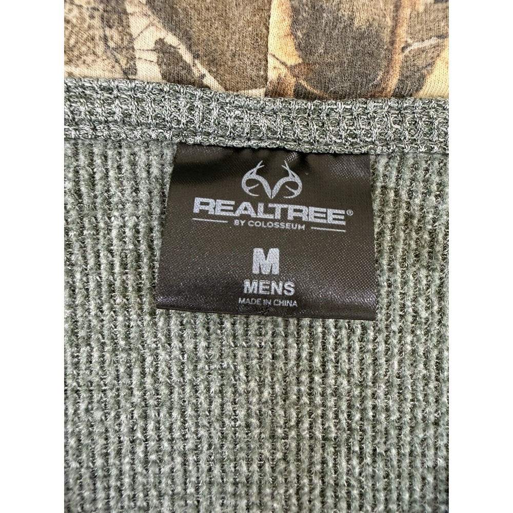 Realtree Outdoor Hoodie Camo Green Thermal Full Zip Up Hunting Men's Size Medium - Picture 2 of 8
